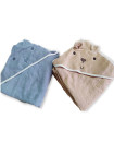 Newborn-4 Years Cotton Baby hooded towel Bunny Face 80x80cm Grey, Pink